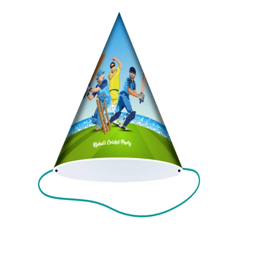 Personalized Cricket Theme Birthday Hat | Add a Name | Match with Other Decor